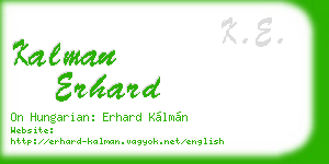 kalman erhard business card