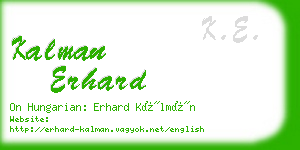 kalman erhard business card